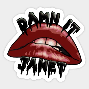 Damn it Janet Lip Sticker